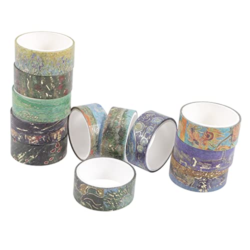 DOITOOL 12 Rollen Vintage Washi Tape Diy Klebeband Papier Goldene Prägung Dekoratives Scrapbook Zubehör Langlebig Farbecht Weich und Vielseitig für Basteln und Geschenkdekoration DOITOOL 12 Rollen Vintage Washi Tape Diy Klebeband Papier Goldene Prägung Dekoratives Scrapbook Zubehör Langlebig Farbecht Weich und Vielseitig für Basteln und Geschenkdekoration von DOITOOL