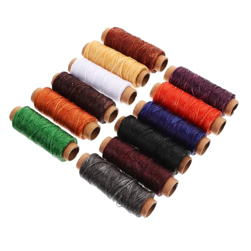 DOITOOL 12 Rollen Wachslinie Naht Haushalt Polster Stickerei Und Kabel stickerpappier stickrahmen nähset nähmaschine materiol handsfull zubehör Tragbares Nähkit Nähset für Profis Polyester von DOITOOL