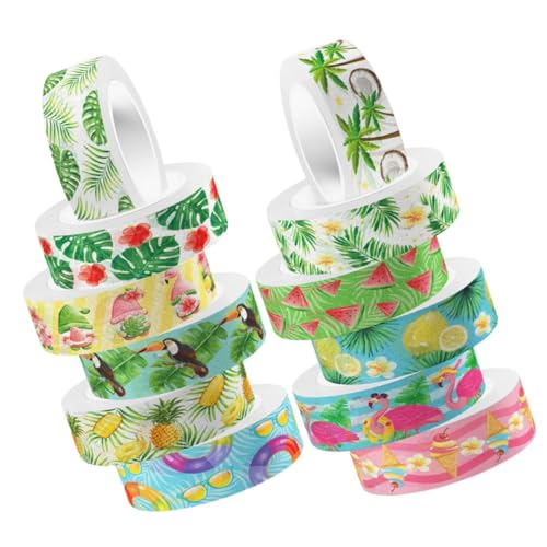 DOITOOL 12 Rollen Washi-Tape-Masse Mehrzweck-Washi-Tape Tagebuchband Grünes Washi-Tape DIY Klebeband Washi -Bänder Bastelband Scrapbook-Klebebänder selber machen Aufkleber DOITOOL 12 Rollen Washi-Tape-Masse Mehrzweck-Washi-Tape Tagebuchband Grünes Washi-Tape DIY Klebeband Washi -Bänder Bastelband Scrapbook-Klebebänder selber machen Aufkleber von DOITOOL