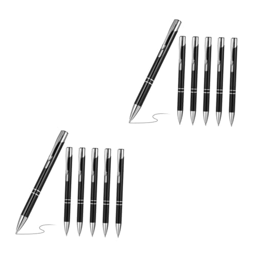 DOITOOL 12 Stck Metallische Druckmechanische Kugelschreiber Schwarzer Schreibkopf Ausbalanciertes Gewicht mit Clip für Schule Büro und Geschäftskommunikation DOITOOL 12 Stck Metallische Druckmechanische Kugelschreiber Schwarzer Schreibkopf Ausbalanciertes Gewicht mit Clip für Schule Büro und Geschäftskommunikation von DOITOOL
