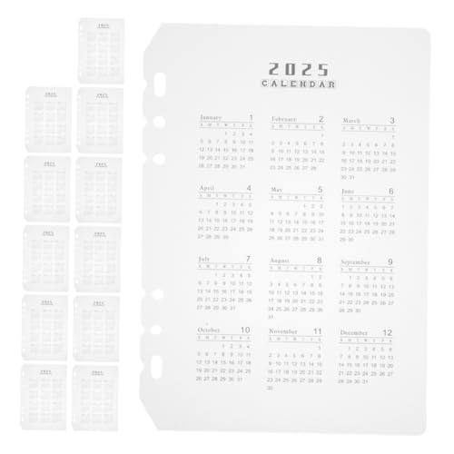 DOITOOL 12 Stück 6 Kalenderlünette Planer Für Täglich Kalender-notizblock-trennzeichen Abnehmbar Professioneller Bindemitteltrenner Gestanzt Separator Pp Transparent von DOITOOL