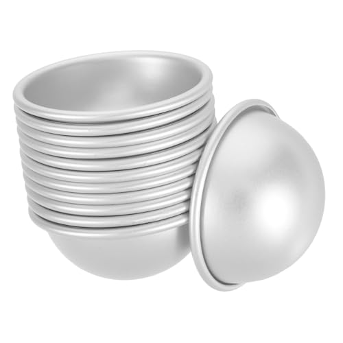 DOITOOL 12 Stück Aluminiumform halbkugelförmiger Form Bad Hemisphäre runden Hälfte Halbkugelformen Formen für Salzkugeln Duschseifenformen Aluminiumlegierung Silver von DOITOOL