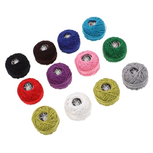 DOITOOL 12 Stück Baumwoll Stickgarn Armbänder Bastelgarn Dekogarn Zum Nähen Handstickgarn Kreuzstichgarn Strick Und Nähwerkzeuge Baumwollgarn von DOITOOL