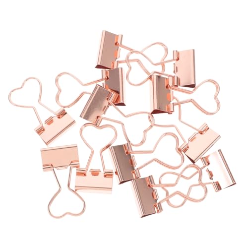 DOITOOL 12 Stück Büro Büroklammern Binder Clips Praktische Organizer für Dokumente Rechnungen Papiere Rosen Design für Büro und Zuhause von DOITOOL