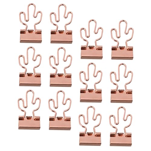 DOITOOL 12 Stück Büroklammern Roségold für Dokumente Rechnungen und Notizen Robuste Binder Clips für Büro und Zuhause zur Organisation von Unterlagen und Kreativen Projekten von DOITOOL