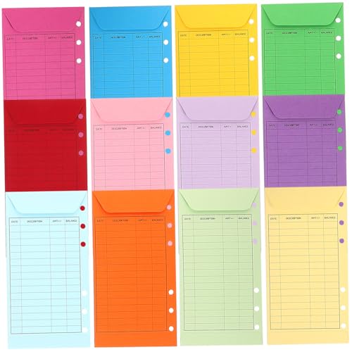 DOITOOL 12 Stück Buntes Umschlagset Loch Bindemittel Geldumschlag Binder Monatlicher Budgetplaner Schüttgut Bargeldordner Haushaltsbuch Kasse Geld Budget Binder Geldbörse Papier DOITOOL 12 Stück Buntes Umschlagset Loch Bindemittel Geldumschlag Binder Monatlicher Budgetplaner Schüttgut Bargeldordner Haushaltsbuch Kasse Geld Budget Binder Geldbörse Papier von DOITOOL