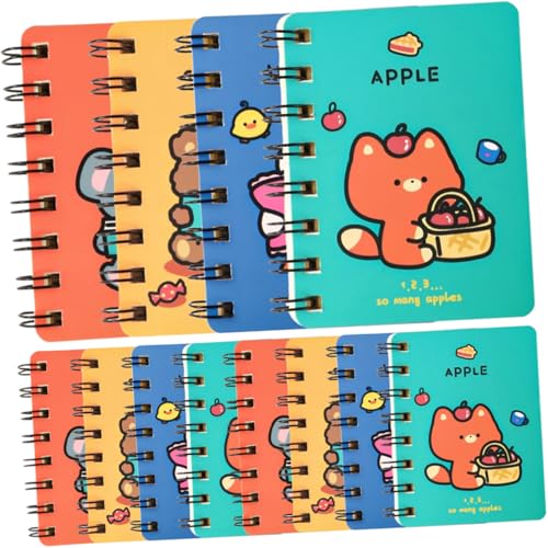 DOITOOL 12 Stück Cartoon -Tiernotiz spiralblock Schule Notizblöcke Masse Mini-Notizbücher gefüttert kleiner tragbarer Notizblock tragbarer Notizblock aus Papier kleiner Taschennotizblock von DOITOOL