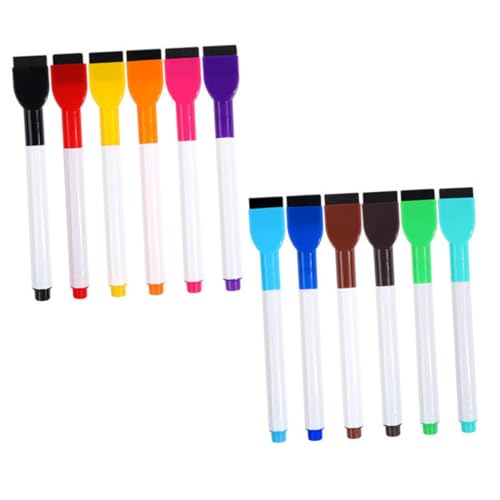 DOITOOL 12 Stück Farbiger Whiteboard-stift Stifte Markierungen Planke Löschbar Whiteboard-marker Handschriftlich Abwaschbare Marker Student Bunt Tipp Erwachsene Trockener Löschstift Abs von DOITOOL