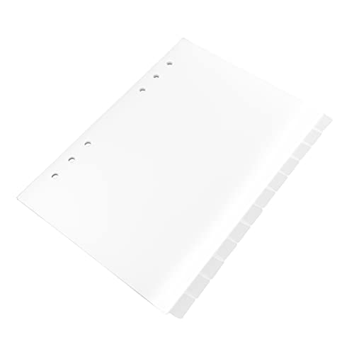 DOITOOL 12 Stück Geteilte Seite Trennwände Für Hefter Schlüssel Trennzeichen Etiketten Loch Tab Ordnertrenner Registerkarten Loseblatt-papier-trennseite Schubladenteiler Seitenteiler Pp von DOITOOL