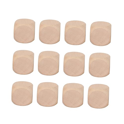 DOITOOL 12 Stück Holzwürfel Puzzle leeres Würfelspielzeug einseitig groß klein sechsseitige Spielwürfel Leere quadratische Blöcke Würfelhandwerk Würfelrohling für Hölzern von DOITOOL