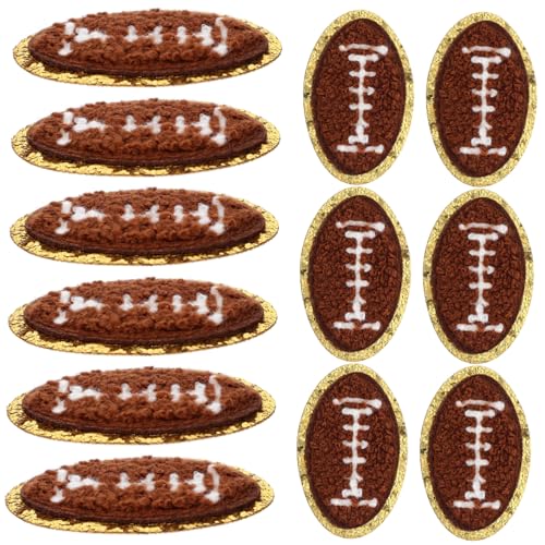 DOITOOL 12 Stück Hutaufnäher für den Haushalt Blau Sport selbstklebende Hutaufnäher Spiel Fußball-Patch Stoff Dekorative Kleidung Mantelflicken zarte Hutflecken Polyester von DOITOOL