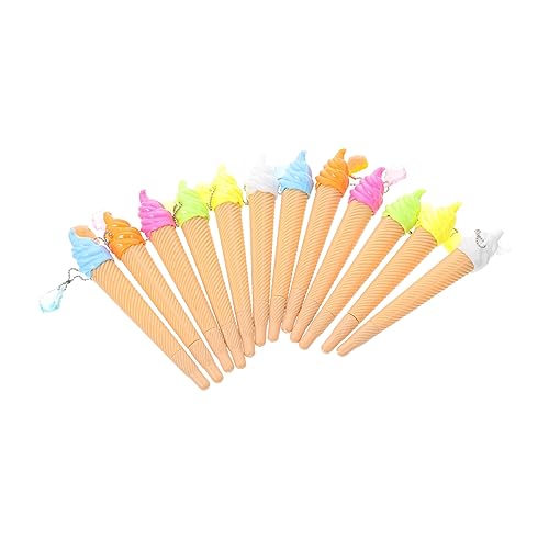 DOITOOL 12 Stück Kawaii Eiscreme Kugelschreiber für Schüler Bunte Gelschreiber für Schreibwaren Niedliche Stifte für Schule und Büro Zufällige Farben Zufällige Farbe von DOITOOL
