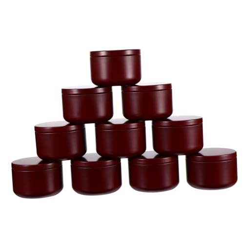 DOITOOL 12 Stück Kerzendosen für Diy Kerzenherstellung Runde Behälter für Bastelprojekte und Aufbewahrung von Kosmetik Gewürzen oder Schmuckzubehör Farblich Abgestimmt Weinrot DOITOOL 12 Stück Kerzendosen für Diy Kerzenherstellung Runde Behälter für Bastelprojekte und Aufbewahrung von Kosmetik Gewürzen oder Schmuckzubehör Farblich Abgestimmt Weinrot von DOITOOL