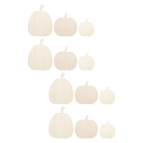 DOITOOL 12 Stück Kürbis Dekoration Aus Holz Kürbis Party Ausschnitte Unbehandeltes Holz Herbst Ornamente Herbst Party Geschenke von DOITOOL