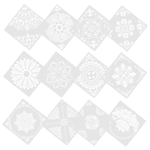 DOITOOL 12 Stück Mandala -Malvorlage Zeichnung Wandschablonen Mandala-Schablonen Malvorlagen Schablonen ziehen ausgehöhlte Malschablonen DIY-Vorlagen malen DIY -Schablonen das Haustier DOITOOL 12 Stück Mandala -Malvorlage Zeichnung Wandschablonen Mandala-Schablonen Malvorlagen Schablonen ziehen ausgehöhlte Malschablonen DIY-Vorlagen malen DIY -Schablonen das Haustier von DOITOOL