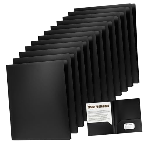 DOITOOL 12 Stück Mappe Visitenkarten Aktenordner Wichtiger Dokumentenordner Schreibtisch-organizer Quittungsorganisator Für Unternehmen Ordner Für Wichtige Dokumente Black Plastik von DOITOOL