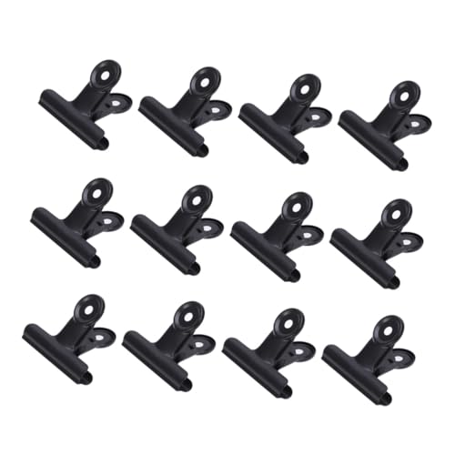 DOITOOL 12 Stück Metall Büroklammern Binder Clips Schwarz Starke Haltkraft Langlebig aus Gehärtetem Stahl für Bürobedarf Dokumentenorganisation Temporäres Heften und Schulmaterial DOITOOL 12 Stück Metall Büroklammern Binder Clips Schwarz Starke Haltkraft Langlebig aus Gehärtetem Stahl für Bürobedarf Dokumentenorganisation Temporäres Heften und Schulmaterial von DOITOOL