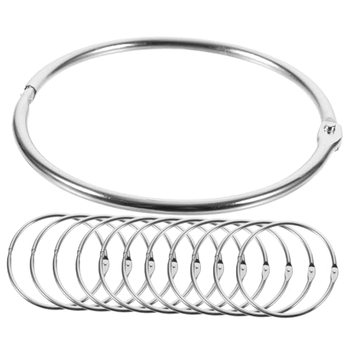 DOITOOL 12 Stück Metallringe für Karteikarten sprengring bastelringe keysersdünger schlusselringen Bindemittel Ö bastelset Schlüsselring-Clip Schnallen für lose Blattbinder Eisen Silver DOITOOL 12 Stück Metallringe für Karteikarten sprengring bastelringe keysersdünger schlusselringen Bindemittel Ö bastelset Schlüsselring-Clip Schnallen für lose Blattbinder Eisen Silver von DOITOOL