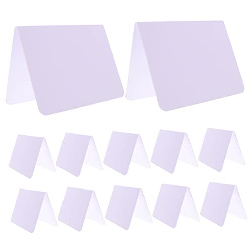DOITOOL 12 Stück Preisschild süße Tafel Mini mit Ständer Tafelzeichen hängend bügelbrett schwarz hochzeitsdekoration Multifunktionstafeln Tafelschilder klein Plastik Weiß von DOITOOL
