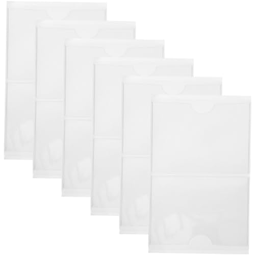 DOITOOL 12 Stück Selbstklebende Indexkartenhüllen Transparente Taschen für Karten Organisieren und Beschriften von Notizen und von DOITOOL