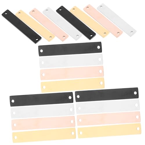 DOITOOL 12 Stück Stempel Blanko Anhänger für Diy Schmuck Gravierbare Haustier Id Tags Metallanhänger für Schlüsselanhänger Hundemarken und Bastelprojekte von DOITOOL