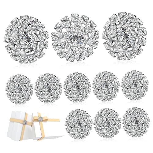 DOITOOL 12 Stück Strass-Knöpfe, glänzend, rund, für Bastelarbeiten, Hochzeitseinladungen, Brautjungfernsträuße, Haar-Accessoires und dekorative Projekte DOITOOL 12 Stück Strass-Knöpfe, glänzend, rund, für Bastelarbeiten, Hochzeitseinladungen, Brautjungfernsträuße, Haar-Accessoires und dekorative Projekte von DOITOOL