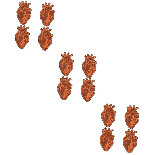 DOITOOL 12 Stück Teiliges Bestickte Aufnäher mit Schädel Herz Motiv Abnehmbare Bügel Patches für Kleidung Hüte DIY Zubehör Hautfreundlich und Langlebig Geeignet für Jacken und Rucksäcke von DOITOOL