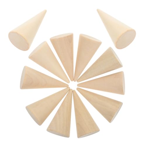 DOITOOL 12 Stück Teiliges DIY Holz Naturbelassene Holzkegel zum Bemalen und Basteln Kreative Holzfiguren für Deko und Kunstprojekte Vielseitig Gestaltbar für Erwachsene DOITOOL 12 Stück Teiliges DIY Holz Naturbelassene Holzkegel zum Bemalen und Basteln Kreative Holzfiguren für Deko und Kunstprojekte Vielseitig Gestaltbar für Erwachsene von DOITOOL