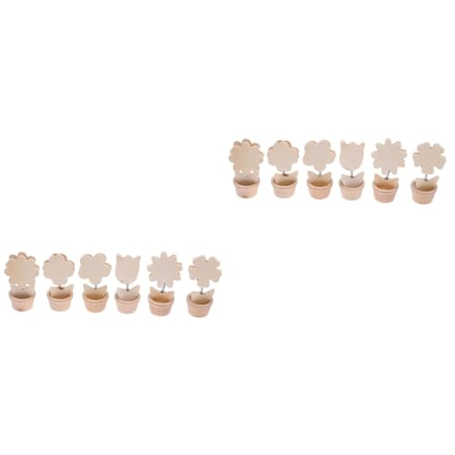 DOITOOL 12 Stück Teiliges DIY Holzblumentopf zum Bemalen Kindgerechte Bastelspielzeuge aus Massivem Holz Schüttelbare Pflanzen mit Stabilem Stand Wasserlöslicher Farben für Kreative DOITOOL 12 Stück Teiliges DIY Holzblumentopf zum Bemalen Kindgerechte Bastelspielzeuge aus Massivem Holz Schüttelbare Pflanzen mit Stabilem Stand Wasserlöslicher Farben für Kreative von DOITOOL