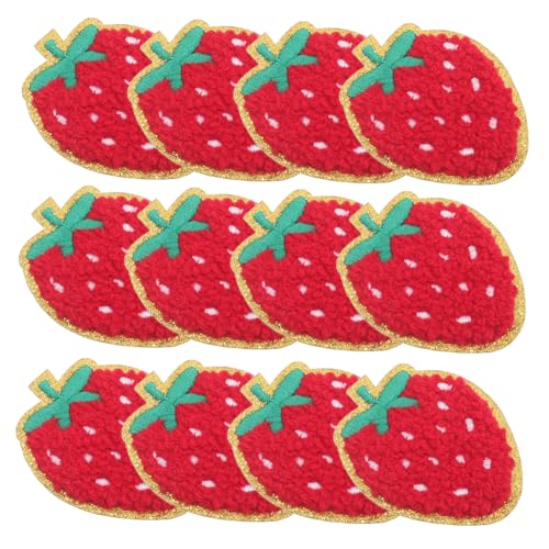 DOITOOL 12 Stück Teiliges Erdbeer Bügelbilder Bestickte Applikationen mit Langlebigem Hot Melt Kleber Stoff Patches für Kleidung Rucksäcke Hüte Jeans und Jacken Waschbeständig und Einfach DOITOOL 12 Stück Teiliges Erdbeer Bügelbilder Bestickte Applikationen mit Langlebigem Hot Melt Kleber Stoff Patches für Kleidung Rucksäcke Hüte Jeans und Jacken Waschbeständig und Einfach von DOITOOL