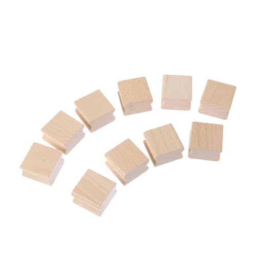 DOITOOL 12 Stück Teiliges Holzstempel Blöcke aus Buchenholz mit Rillen für DIY Stempelherstellung und Bastelarbeiten Stabile Basis für Individuelle Gravuren Vielseitig für Kreative von DOITOOL