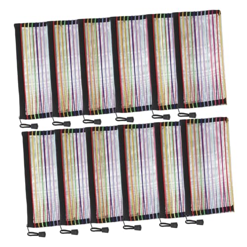 DOITOOL 12 Stück Teiliges Mesh Zip Beutel mit Bunten Streifen Wasserdichte Dokumenten und Stifttaschen Leichter Organizer für Schule Büro Reisen als Kleiner Beleg und Federmäppchen Etui DOITOOL 12 Stück Teiliges Mesh Zip Beutel mit Bunten Streifen Wasserdichte Dokumenten und Stifttaschen Leichter Organizer für Schule Büro Reisen als Kleiner Beleg und Federmäppchen Etui von DOITOOL