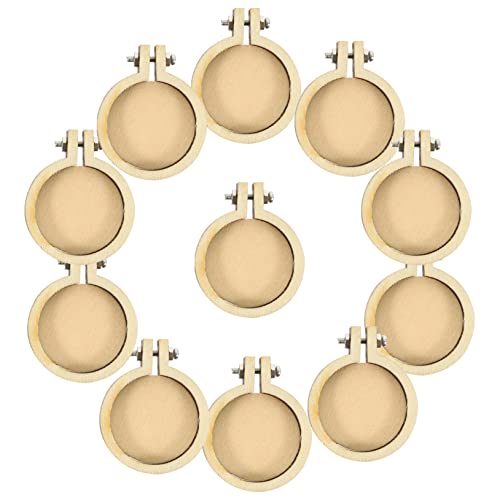 DOITOOL 12 Stück Teiliges Mini Holz Stickrahmen Set Oval und Rund für Diy Anhänger Leichte Langlebige Stickrahmen zum Basteln Kreuzstich und Handarbeitsdekorationen DOITOOL 12 Stück Teiliges Mini Holz Stickrahmen Set Oval und Rund für Diy Anhänger Leichte Langlebige Stickrahmen zum Basteln Kreuzstich und Handarbeitsdekorationen von DOITOOL