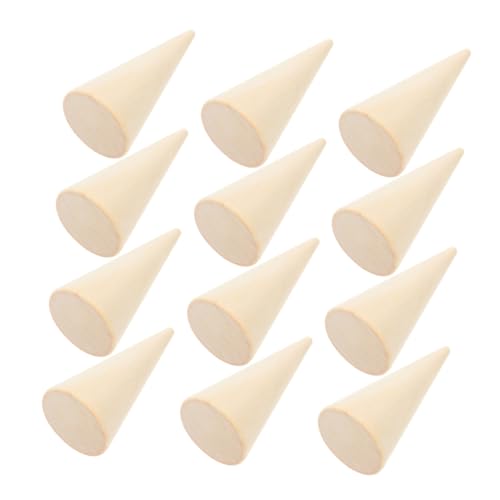 DOITOOL 12 Stück Teiliges Naturbelassene Holzkegel Höhe Unbemalt für DIY Bastelprojekte Bemalbare Holzfiguren für Kreative Dekoration Wohnzimmer Büro Arbeitszimmer DOITOOL 12 Stück Teiliges Naturbelassene Holzkegel Höhe Unbemalt für DIY Bastelprojekte Bemalbare Holzfiguren für Kreative Dekoration Wohnzimmer Büro Arbeitszimmer von DOITOOL