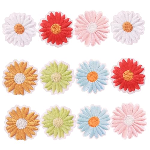 DOITOOL 12 Stück Teiliges Selbstklebende Daisy Patches Handgemachte Diy Applikationen für Kleidung Taschen Hüte zum Dekorieren und Reparieren von Textilien DOITOOL 12 Stück Teiliges Selbstklebende Daisy Patches Handgemachte Diy Applikationen für Kleidung Taschen Hüte zum Dekorieren und Reparieren von Textilien von DOITOOL