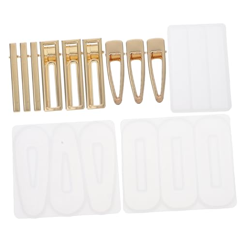 DOITOOL 12 Stück Teiliges Set Silikonformen für Haarklammern Epoxidharz Gießform Kit für Diy Schmuck Formen und Haarclip Zubehörteilen von DOITOOL