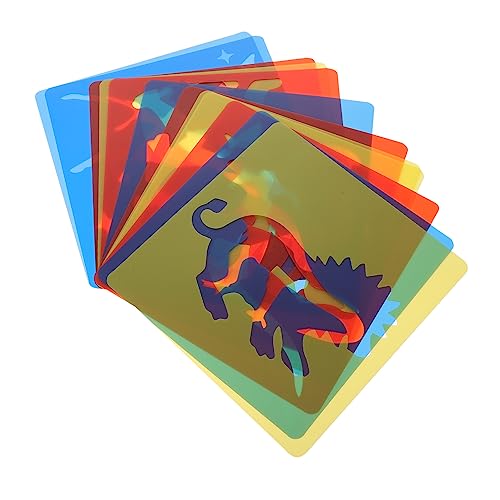 DOITOOL 12 Stück Teiliges Tier Schablonen Set Kunststoff Wiederverwendbare Malschablonen für Kreative Kinderzeichnungen und Bastelprojekte Sicher und Farbenfroh für Einsatz zu Hause von DOITOOL