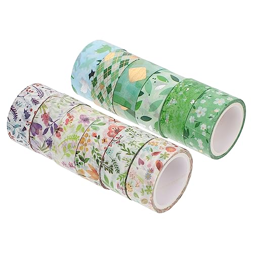 DOITOOL 12 Stück Teiliges Washi Tape mit Selbstklebendem Dekorativem Klebeband für DIY Scrapbooking Planer Journaling Bunte Frühlingsmotive mit Gold Silberprägung Vielseitig Einsetzbar von DOITOOL