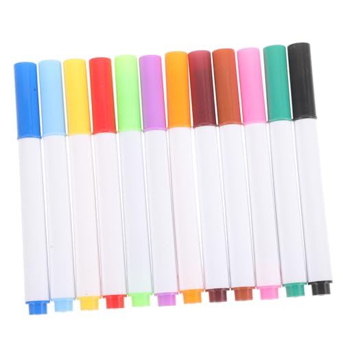 DOITOOL 12 Stück Teiliges Whiteboard Marker Dünne Wiederbeschreibbare Marker für Schule und Büro Langlebige Ungiftige Tintenstifte Flüssig Schreibend Leicht Abwischbar Praktische von DOITOOL