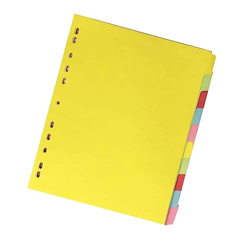 DOITOOL 12 Stück Trennblätter Teilig Indexkarten mit Löchern für Dokumente Präsentationen und Notizen Einfaches Organisieren und Kategorisieren von DOITOOL