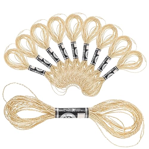 DOITOOL 12 Stücke 8 12 Metallkabel stickrahmen bastelzeug maszyna do szycia nähmaschinen Quiltvorräte Faden zum Nähen freundschaftsarmbänder Nähenvorräte metallisches Häkelgarn Golden DOITOOL 12 Stücke 8 12 Metallkabel stickrahmen bastelzeug maszyna do szycia nähmaschinen Quiltvorräte Faden zum Nähen freundschaftsarmbänder Nähenvorräte metallisches Häkelgarn Golden von DOITOOL