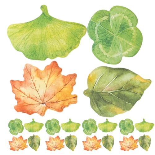 DOITOOL 120 Blatt Blatt Haftnotiz Bürozubehör für den Damenschreibtisch Heimbüro Ahornblatt-Tischsets für den Herbst Haftnotizen Herbst -Taschen Notizbuch gefälschte Herbstblätter Papier von DOITOOL