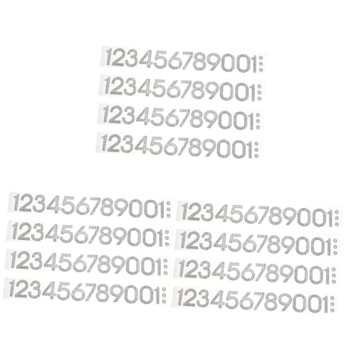 DOITOOL 120 Stck. Strass Zahlen Patches Diy Aufnäher für Kleidung Taschen und Hüte Glitzernde Applikationen zur Dekoration und Reparatur Zahlen Schwarz von DOITOOL