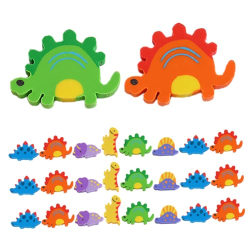 DOITOOL 120 Stück Cartoon Dinosauriergummi Kindergäuer Studentengummis Mädchen Tiere Schreibwaren Hi radiergummi winzige Dinosaurier Mini-Radierer für das Klassenzimmer von DOITOOL
