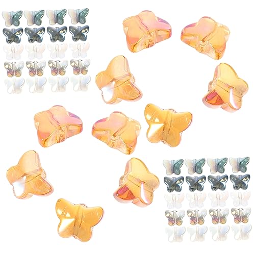 DOITOOL 120 Stück Glasperlen mit Schmetterlings Charms für Diy Schmuck Bunte Perlen zum Auffädeln für Armband und Halskettenherstellung DOITOOL 120 Stück Glasperlen mit Schmetterlings Charms für Diy Schmuck Bunte Perlen zum Auffädeln für Armband und Halskettenherstellung von DOITOOL