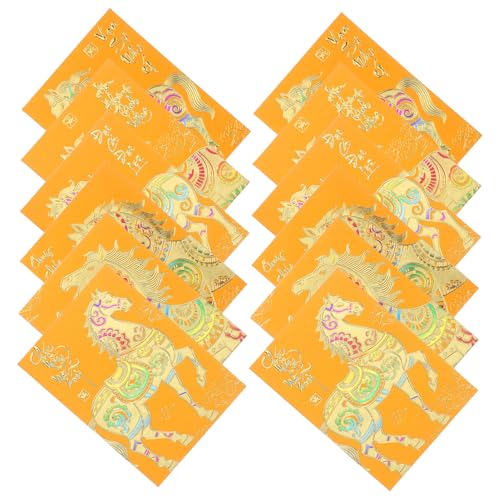 DOITOOL 120 Stück Neujahrs Umschläge Jahr Des Pferdes Rote Geldumschläge aus Papier mit Traditionellem Design für Frühlingsfest Geburtstag Glückwunsch Umschläge Gelb DOITOOL 120 Stück Neujahrs Umschläge Jahr Des Pferdes Rote Geldumschläge aus Papier mit Traditionellem Design für Frühlingsfest Geburtstag Glückwunsch Umschläge Gelb von DOITOOL