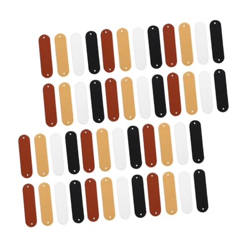 DOITOOL 120 Stück PU Leder Blanko Etiketten mit Löchern Handgefertigte Vielseitige Nählabels für DIY Taschen Kleidung Accessoires Beschreibbare Oberfläche für Individuelle Handmade von DOITOOL