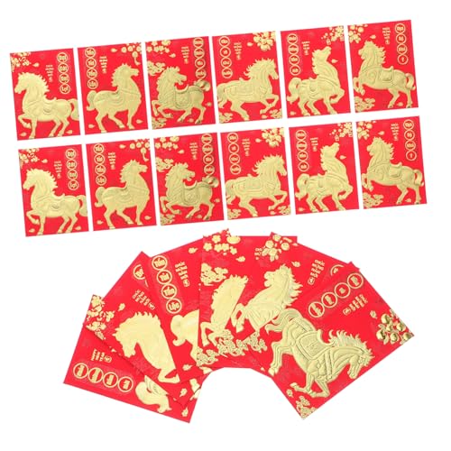 DOITOOL 120 Stück Teiliges Vietnamesische Neujahrsumschläge aus Papier mit Pferdemotiv Bunte Rote Umschläge für Hochzeit und vietnamesisches Neujahrsgeld Traditionelle Lucky Money Taschen DOITOOL 120 Stück Teiliges Vietnamesische Neujahrsumschläge aus Papier mit Pferdemotiv Bunte Rote Umschläge für Hochzeit und vietnamesisches Neujahrsgeld Traditionelle Lucky Money Taschen von DOITOOL