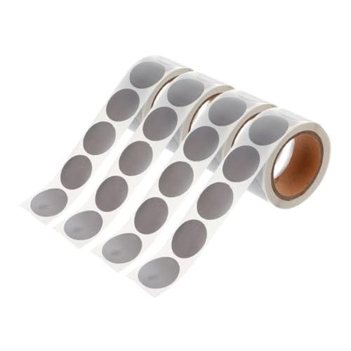 DOITOOL 1200 Stück Kratzen Sie selbst klebendes Papier Selbstkleberkratzer -Aufkleber Kreisaufkleber Rubbeletiketten einkreisen runde bedruckbare Etiketten selbstklebendes Papier Silber von DOITOOL