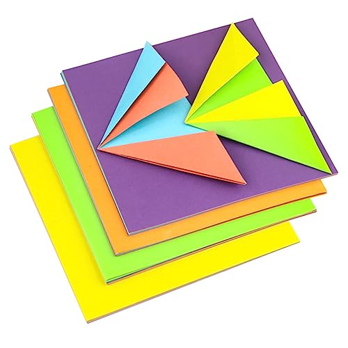 DOITOOL 120Blätter Doppelseitiges Origami Papier Farben Quadratisches Bastelpapier für Falten und Basteln und Sicher für DIY Projekte von DOITOOL